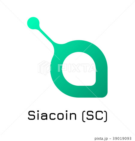 Siacoin Sc Vector Illustration Crypto Coin Icoのイラスト素材