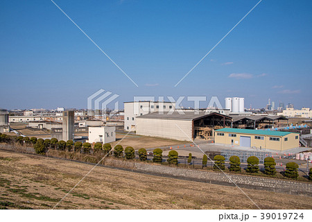 大久保浄水場 埼玉県さいたま市 さいたま新都心方面の写真素材