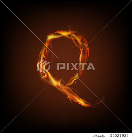 Letter of fire. Vector Letter of fire. Vector 39021925