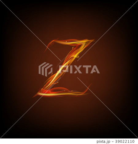 Letter of fire. Vector Letter of fire. Vector 39022110