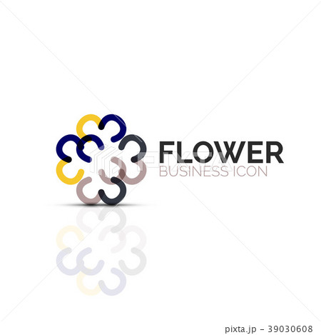 Abstract flower or star minimalistic linear icon Abstract flower or star minimalistic linear icon 39030608