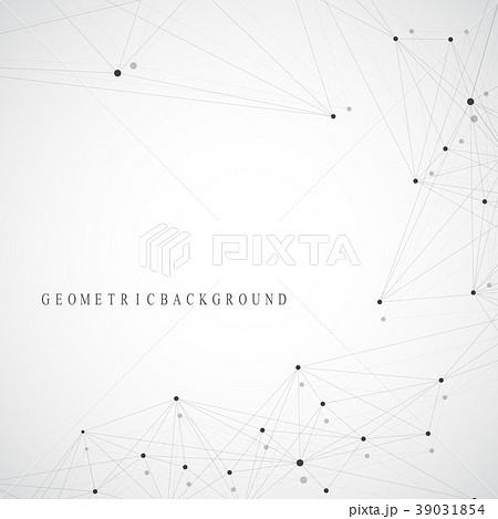 Geometric abstract vector with connected line and 39031854