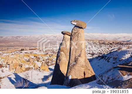 Fairy chimneys at Cappadocia, Turkey  Fairy chimneys at Cappadocia, Turkey  39031855