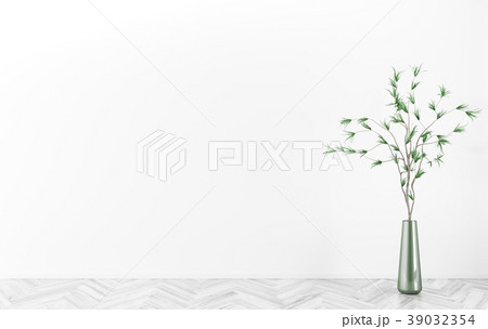 Interior background with branch 3d rendering 39032354