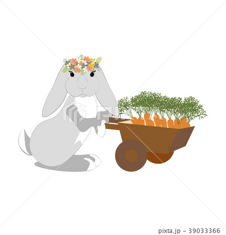 Easter bunny with carrots Easter bunny with carrots 39033366