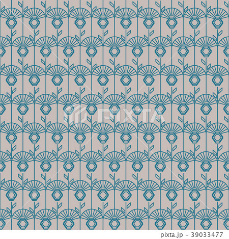 Geometric artdeco line style seamless floral 39033477