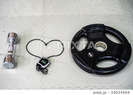 I love sport made of dumbbell and weight plate I love sport made of dumbbell and weight plate 39034069