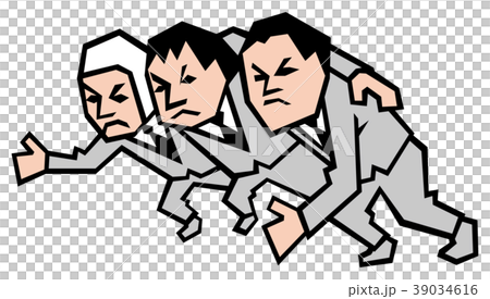 スクラムを組んだビジネスマン（カラー） 39034616