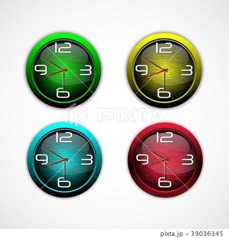 Collection of color bright wall clock 39036345