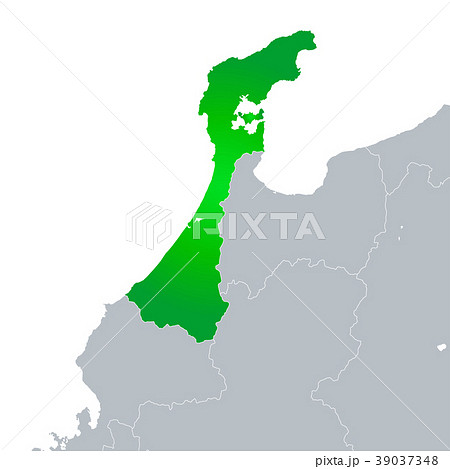 石川県地図のイラスト素材 39037348 Pixta
