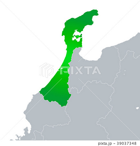 石川県地図のイラスト素材