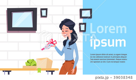 Woman Holding Positive Prenancy Test With Red Woman Holding Positive Prenancy Test With Red 39038348