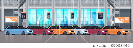 Cars Dealership Center Showroom Interior With Cars Dealership Center Showroom Interior With 39038449