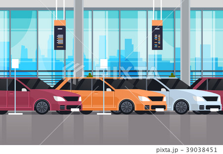 Cars Dealership Center Showroom Interior With Set Cars Dealership Center Showroom Interior With Set 39038451