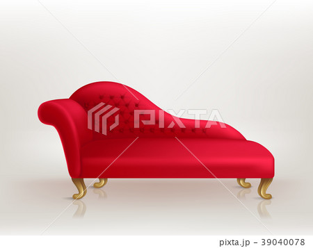 Vector realistic luxurious red sofa for vip person - Stock Illustration  [39040078] - PIXTA