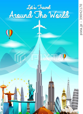 World landmarks. Travel and tourism background 39042170