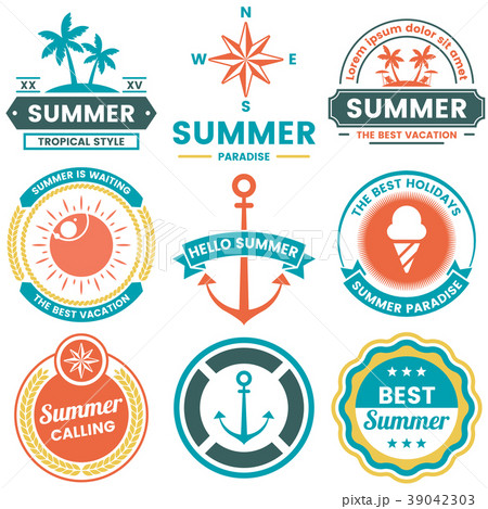 Summer Retro Vector Logo for banner 39042303