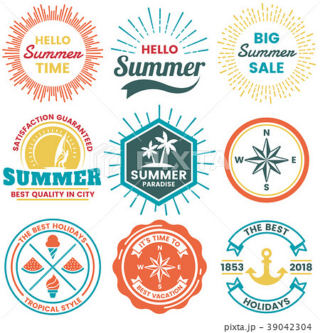 Summer Retro Vector Logo for banner 39042304