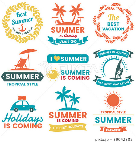Summer Retro Vector Logo for banner 39042305