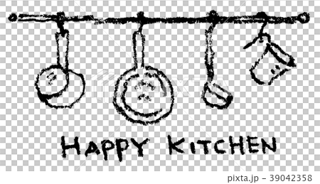 キッチンに吊り下げてある調理道具 キッチンに吊り下げてある調理道具 39042358