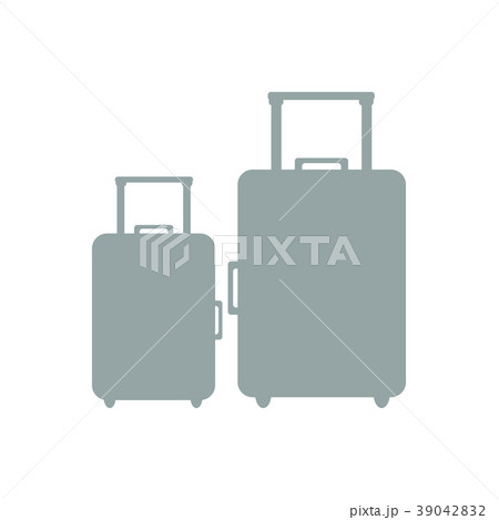 Stylized icon of colored suitcases on a white Stylized icon of colored suitcases on a white 39042832