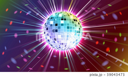 Disco Ball Background Vectorのイラスト素材 39043473 Pixta