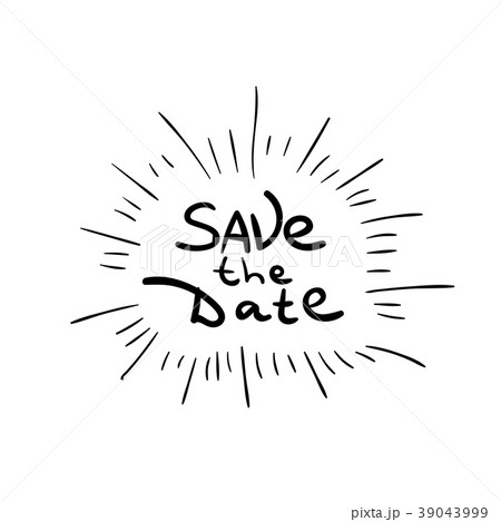 Save the Date VECTOR Handwritten Retro Style 39043999