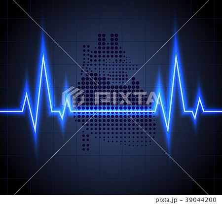 Illustration of heart beats on Healthcare and icon 39044200