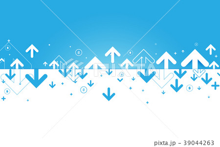Abstract blue and white arrows background. 39044263