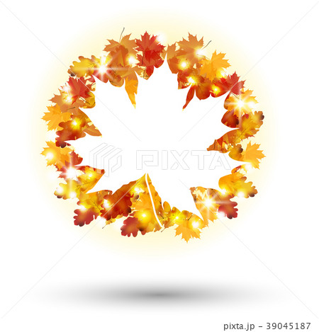 Autumn Frame concept circular isolated background 39045187