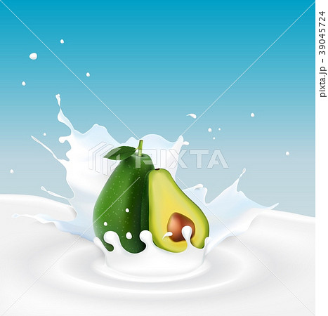 Milk splash with avocado Milk splash with avocado 39045724
