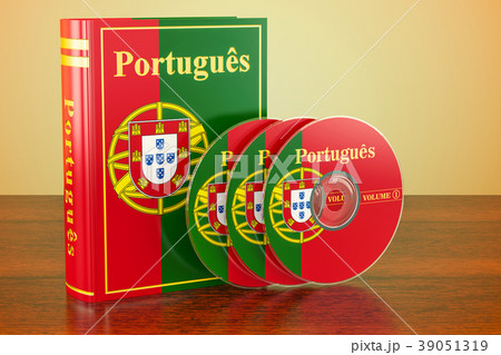 Portuguese book with flag of Portugal Portuguese book with flag of Portugal 39051319