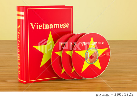 Vietnamese language textbook with flag of Vietnam 39051325