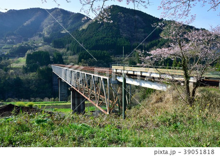 旧高千穂鉄道 高千穂橋梁 天岩戸駅の写真素材