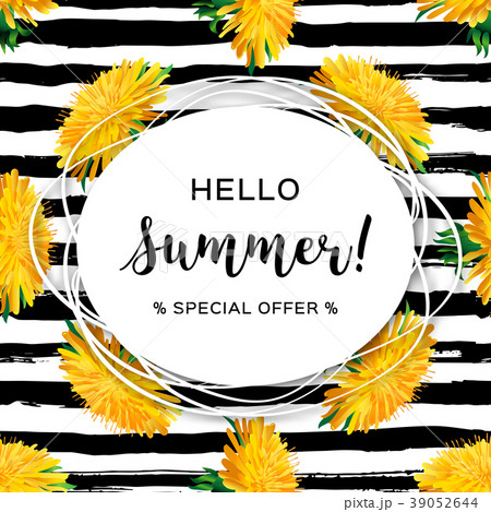Hello summer advertising background, Summer Hello summer advertising background, Summer 39052644
