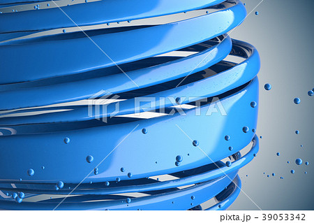 3D striped decorative balls. 39053342