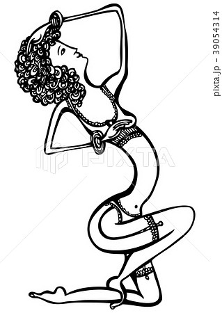 Dancer on a white background Dancer on a white background 39054314