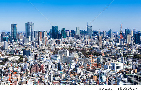 東京タワーと都市風景 39056627