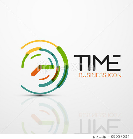 Vector abstract logo idea, time concept or clock 39057034