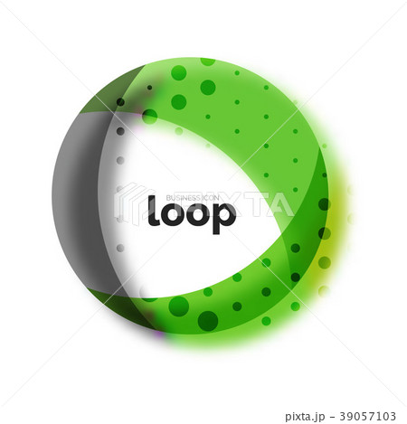 Loop circle business icon, created with glass Loop circle business icon, created with glass 39057103