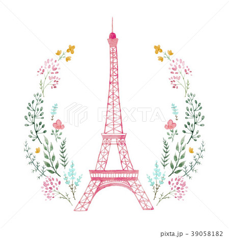 Watercolor Eiffel Tower Watercolor Eiffel Tower 39058182