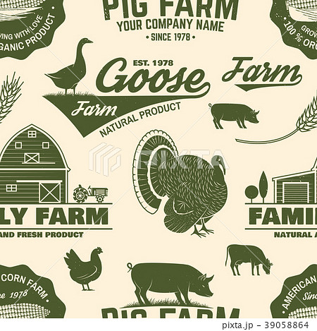 American Farm seamless pattern. Vector. American Farm seamless pattern. Vector. 39058864