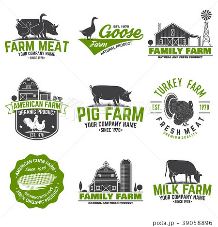 American Farm Badge or Label. Vector illustration. American Farm Badge or Label. Vector illustration. 39058896