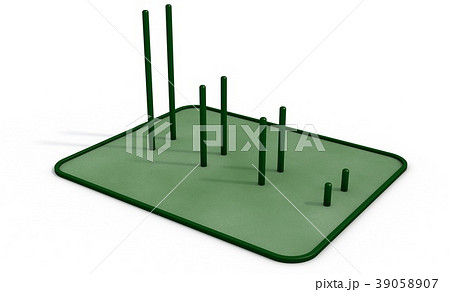 Parallel bars at sports ground for workout.  39058907