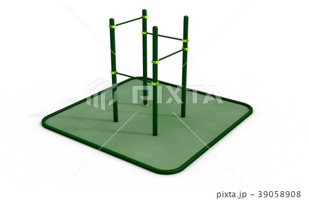 Parallel bars at sports ground for workout.  39058908