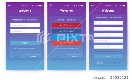Account register or authorization, interface for Account register or authorization, interface for 39059121