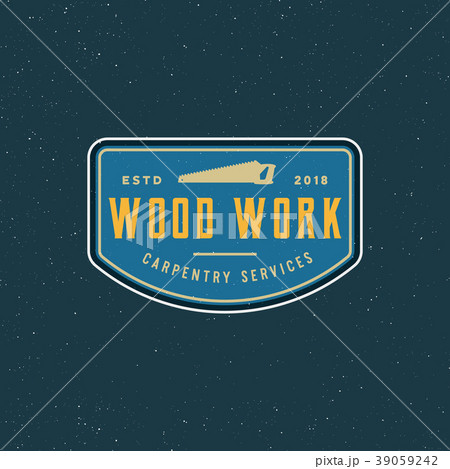 vintage carpentry logo. retro styled wood works 39059242