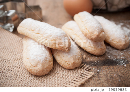 traditional homemade biscuit with icing sugar traditional homemade biscuit with icing sugar 39059688