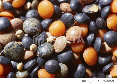 macro shot of mixed legumes 39060059