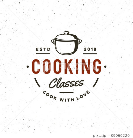 vintage cooking classes logo. retro styled vintage cooking classes logo. retro styled 39060220